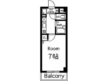 キャッスルコート(1K/1階)の間取り写真