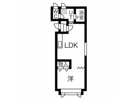 ドリームラッシュI(1LDK/2階)の間取り写真