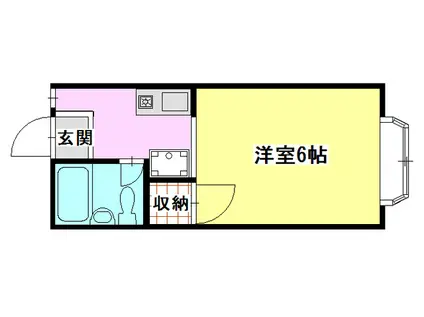 メゾン千晴(1K/1階)の間取り写真