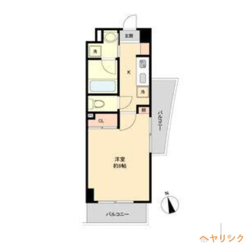 シティライフ社が丘(1K/5階)の間取り写真