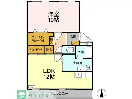 パティエール上本郷(1LDK/4階)の間取り写真