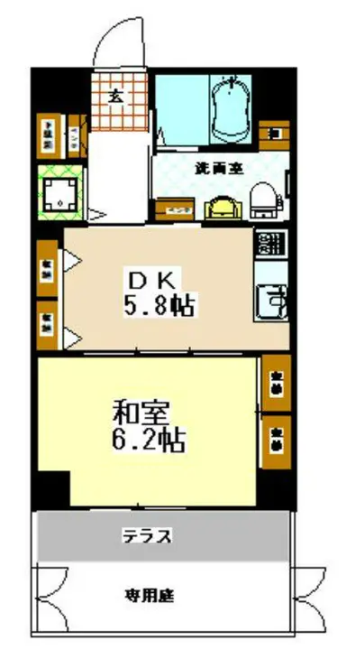 ブルック喜仙館 1階階 間取り