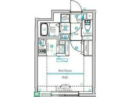 MIND KAMATA(ワンルーム/2階)の間取り写真