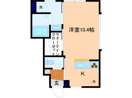 セシボン12(ワンルーム/1階)の間取り写真