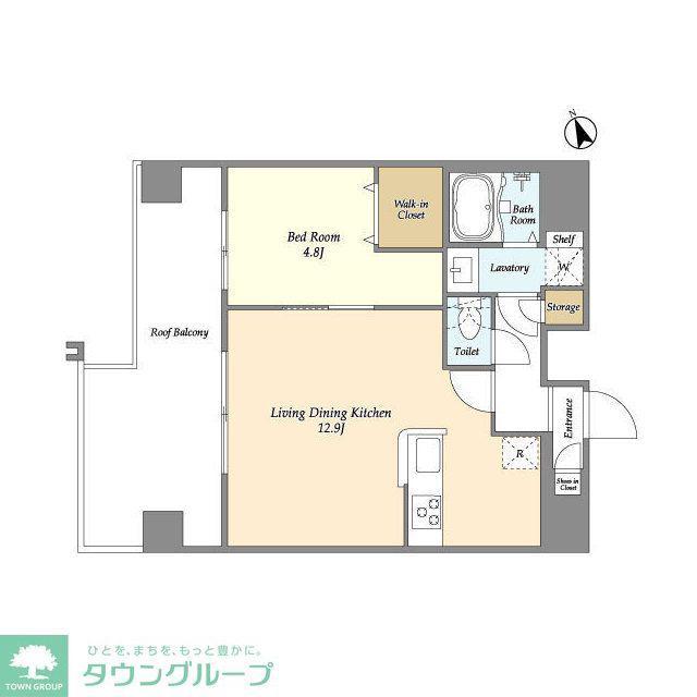 アルファコート綾瀬3(1LDK/9階)の間取り写真