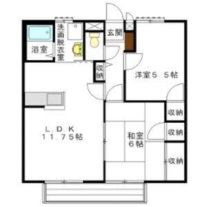 ルミエールエトウ(2LDK/1階)の間取り写真