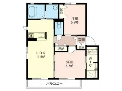 シャインステージL(2LDK/1階)の間取り写真