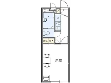 レオパレスグランシャリオ(1K/2階)の間取り写真