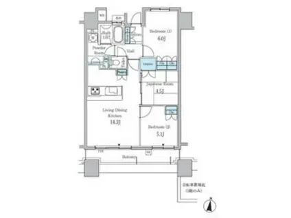 パークアクシス金山ウエスト(3LDK/7階)の間取り写真