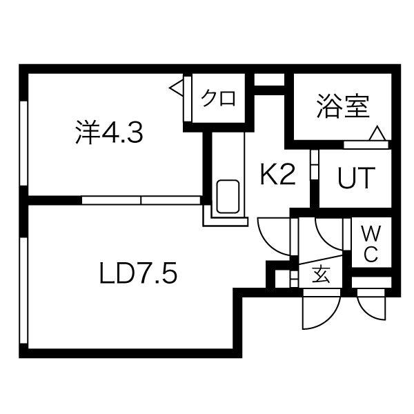 エル フトゥーロ(1LDK/3階)の間取り写真