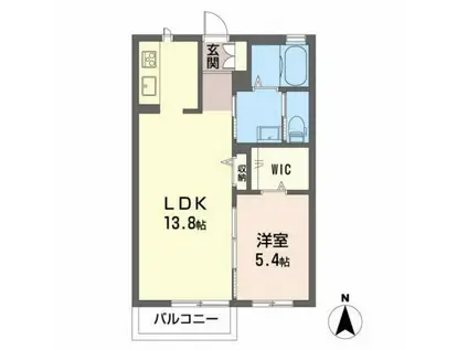 シェリール(1LDK/1階)の間取り写真