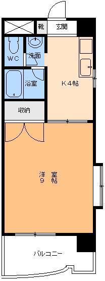 サンパティックU-1(1K/5階)の間取り写真
