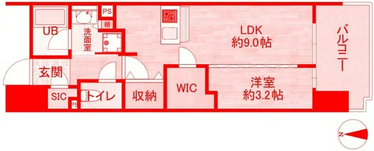 プラウド新丸子 2階階 間取り