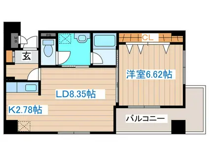 A STAGE(1LDK/2階)の間取り写真