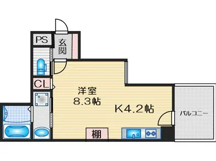 CAMPANIO ESAKA(ワンルーム/5階)の間取り写真