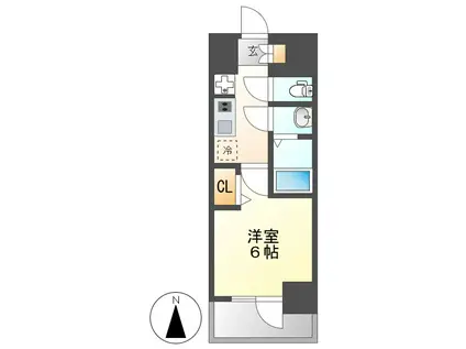 メイクスアート上前津VI(1K/13階)の間取り写真