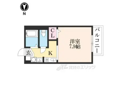 アザリア長山(1K/2階)の間取り写真