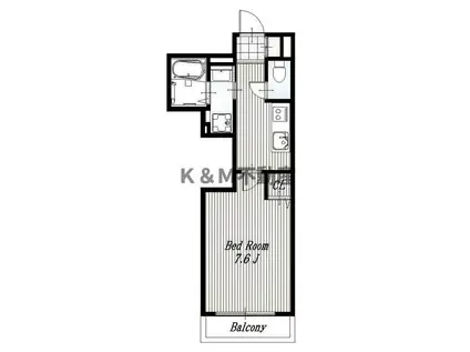 KASHIWA 808 TOWER(1K/5階)の間取り写真