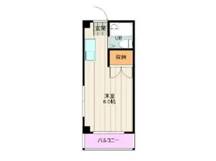 コスモビル(ワンルーム/2階)の間取り写真