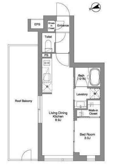 ORME COURT YOTSUYA(1LDK/4階)の間取り写真
