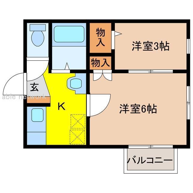パルティール(2K/1階)の間取り写真