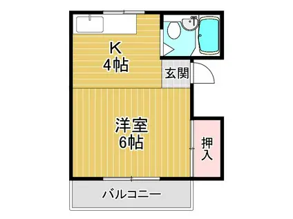 KCハイツ石山(ワンルーム/1階)の間取り写真
