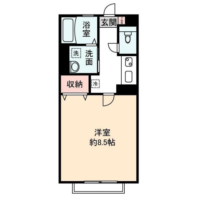 さくら館(1K/2階)の間取り写真