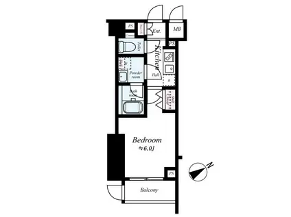 LEA横濱ウエストステージ(1K/1階)の間取り写真