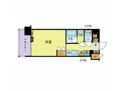 ズーム品川南(1K/5階)の間取り写真