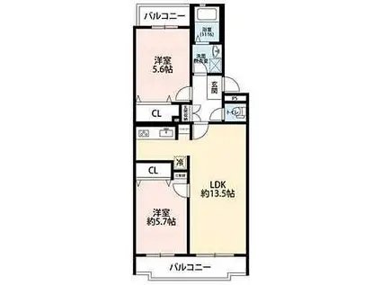 ブルーベイSA(ワンルーム/1階)の間取り写真