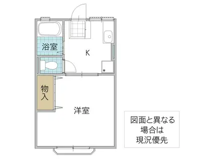 IVYハイム(1K/2階)の間取り写真