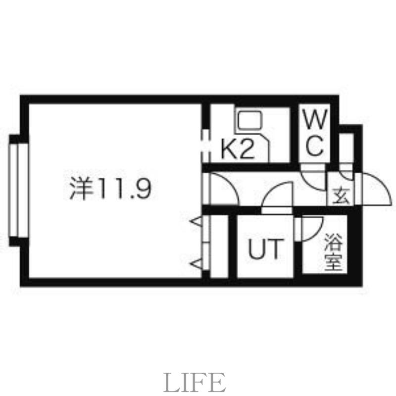 サンライズ文京台(1K/4階)の間取り写真