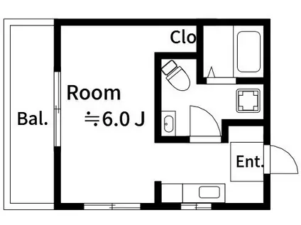 FUNNY(1K/3階)の間取り写真