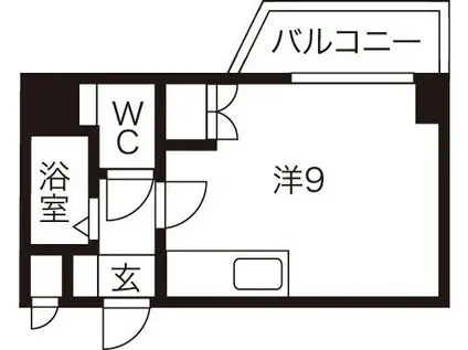 ヌーベルアーバンシティ(ワンルーム/9階)の間取り写真