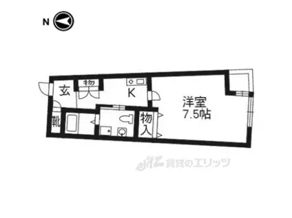 イスターナ今井(1K/2階)の間取り写真