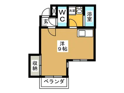 キネテック(ワンルーム/4階)の間取り写真