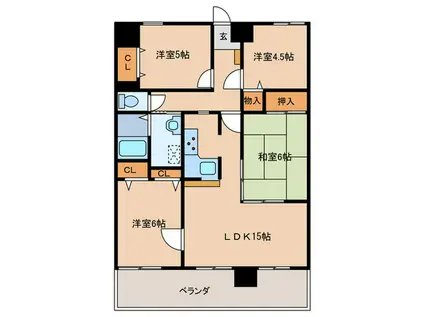 キングスコート知立新林(4LDK/6階)の間取り写真