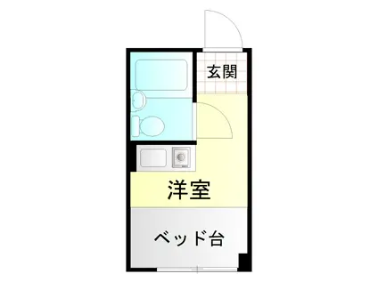 ウエストインパート10(ワンルーム/2階)の間取り写真