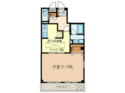 セント・ベーネ(1DK/2階)の間取り写真