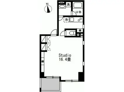 GRASSE(ワンルーム/9階)の間取り写真