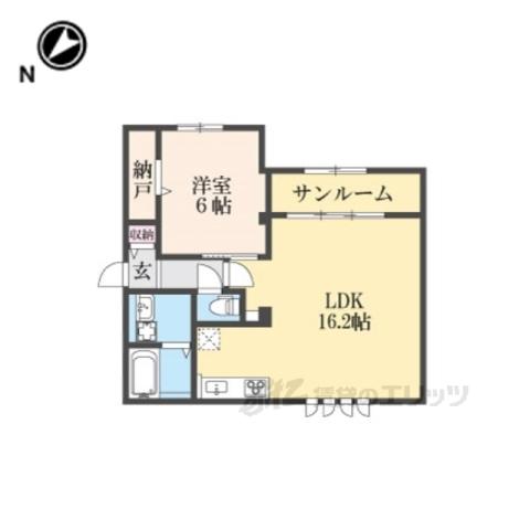 LA PRIMAVERE(1LDK/2階)の間取り写真