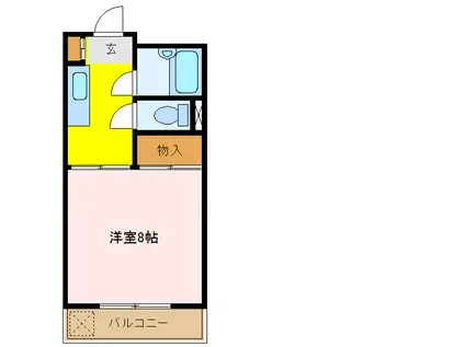 春日井ビル(1K/2階)の間取り写真