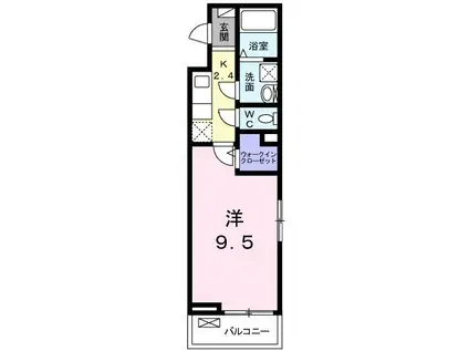 トワ レジデンス(1K/2階)の間取り写真