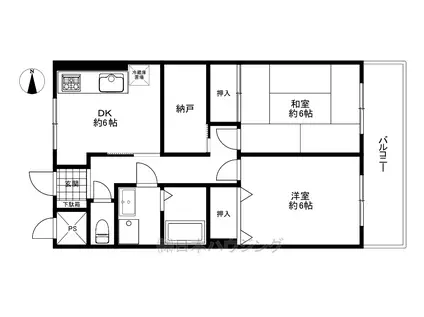 プロムナード大倉山(2SDK/2階)の間取り写真