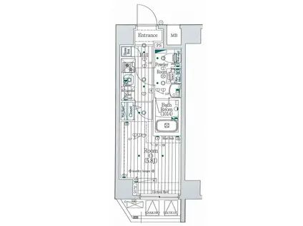 マキシヴ横浜大通公園(1K/8階)の間取り写真
