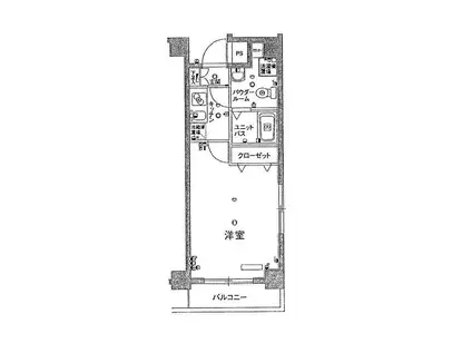 スカイコート錦糸町(1K/6階)の間取り写真