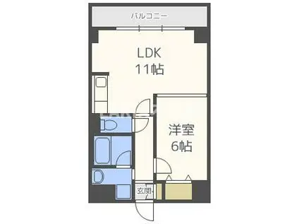 AVANTI(1LDK/6階)の間取り写真