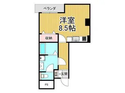 メゾン・ドゥ・ファミリーⅠ(ワンルーム/3階)の間取り写真