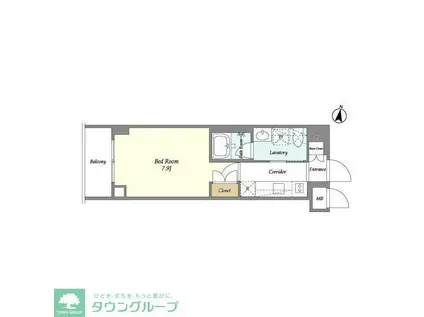 LASANTE桜新町(1K/6階)の間取り写真