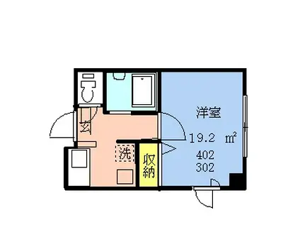 弥生ビル(1K/4階)の間取り写真